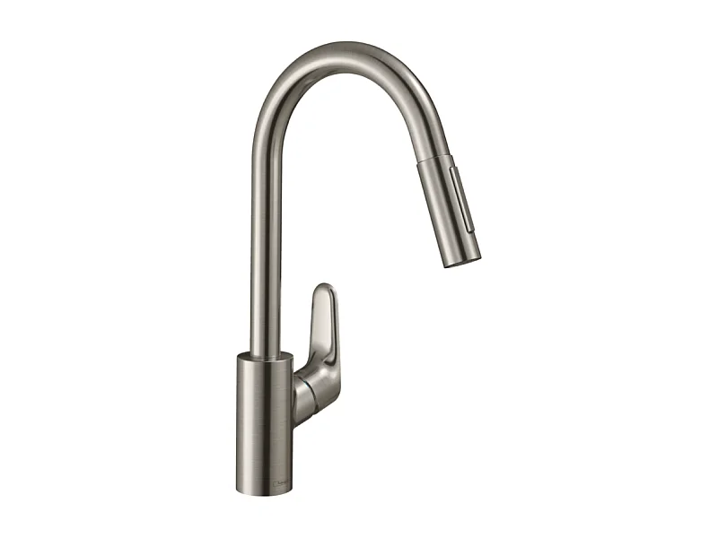 Robinet de cuisine avec douchette HANSGROHE Focus M41 240 2 jets aspect acier inox