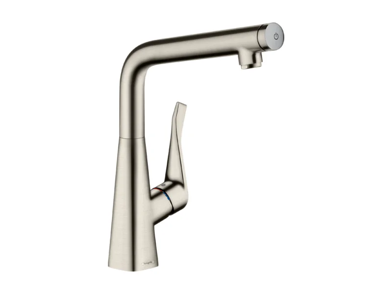 Robinet de cuisine HANSGROHE Metris Select M71 320 aspect acier inox