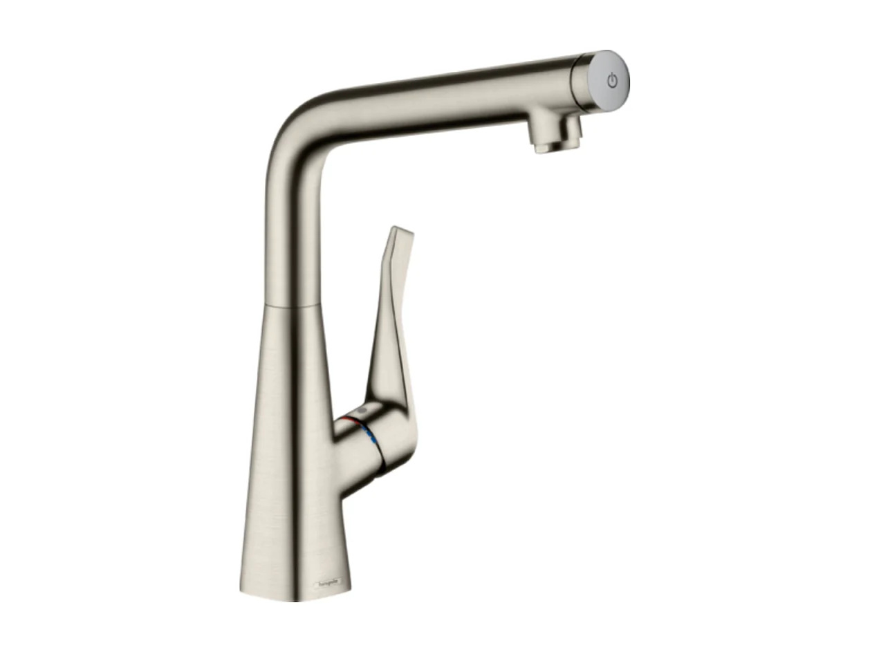 Robinet de cuisine HANSGROHE Metris Select M71 320 aspect acier inox