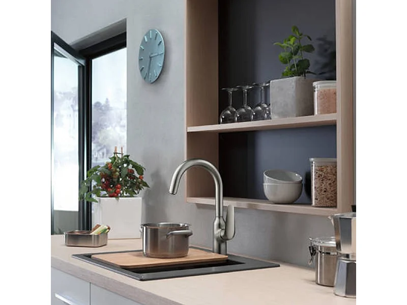 HANSGROHE Focus M42 220 grifo de cocina aspecto acero inoxidable