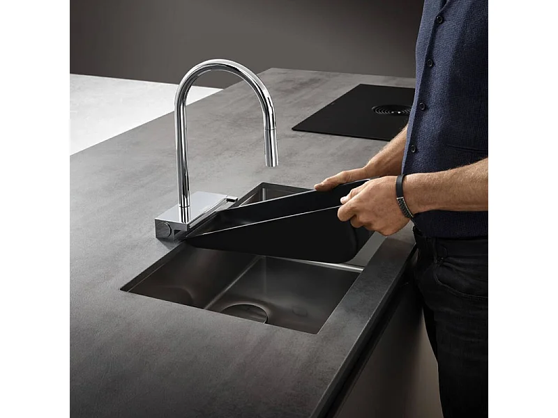 Passoire évier HANSGROHE noir mat