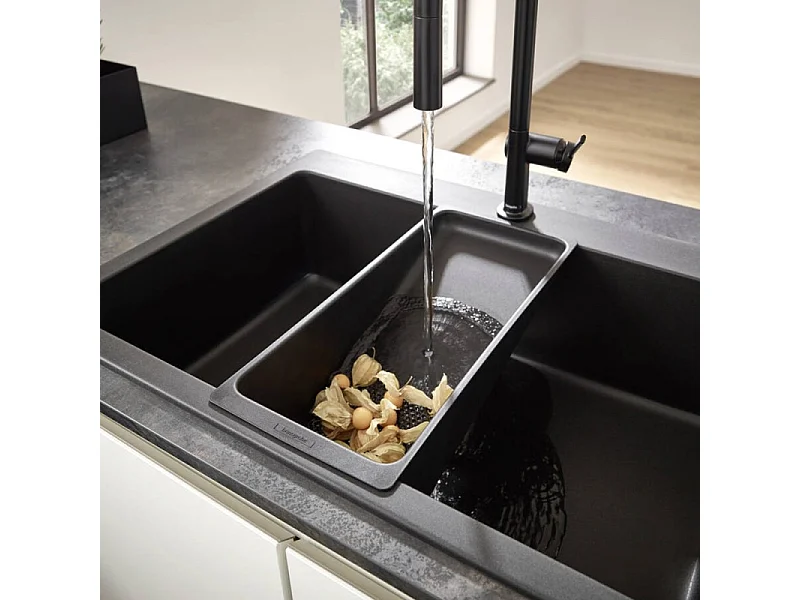 Passoire évier HANSGROHE noir mat