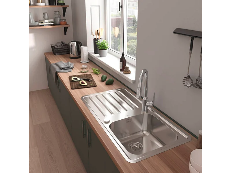Robinet de cuisine avec douchette HANSGROHE Focus M42 220 2 jets chromé