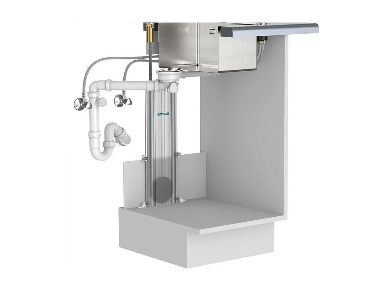 Robinet de cuisine avec douchette HANSGROHE Aquno Select M81 250 sBox 2 jets aspect acier inox