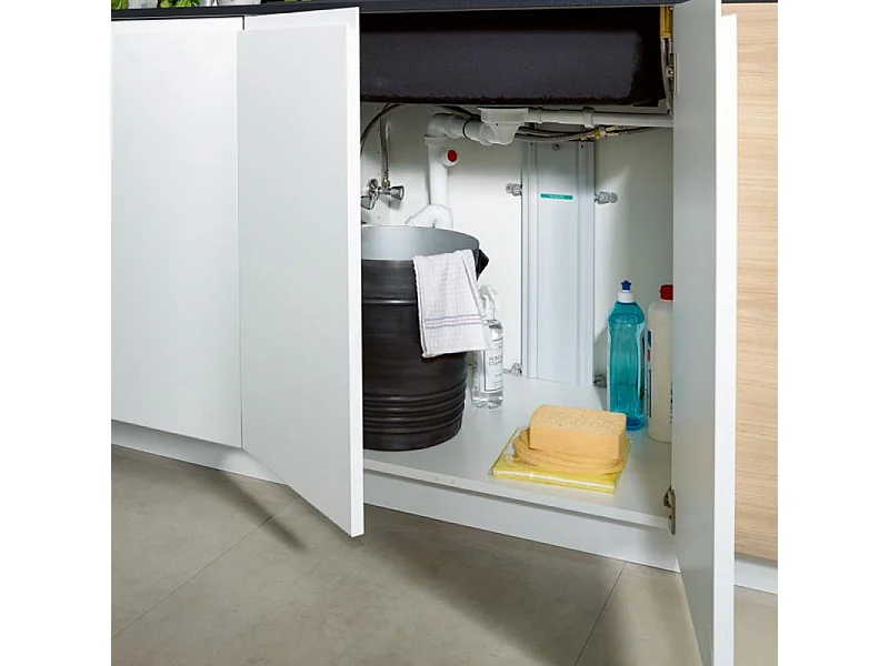 Robinet de cuisine avec douchette HANSGROHE Aquno Select M81 250 sBox 2 jets aspect acier inox