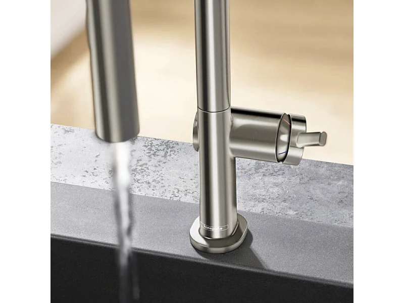 Grifo de cocina con ducha HANSGROHE Talis M54 210 sBox 2 chorros aspecto acero inoxidable