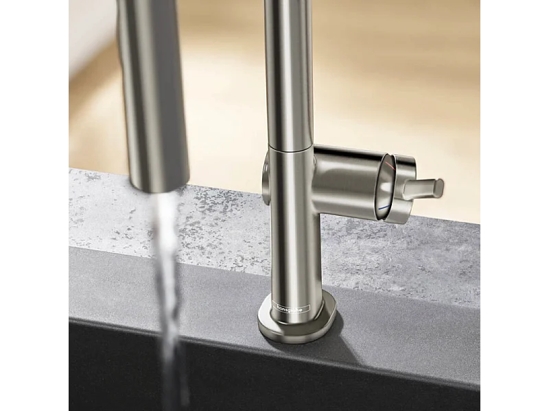 Robinet de cuisine avec douchette HANSGROHE Talis M54 210 sBox 2 jets aspect acier inox