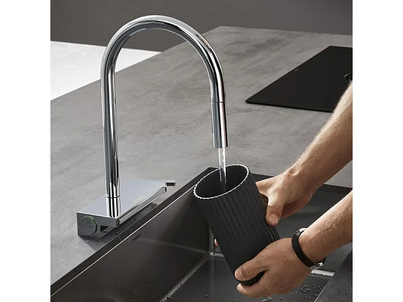 Robinet de cuisine avec douchette HANSGROHE Aquno Select M81 170 sBox 3 jets chromé