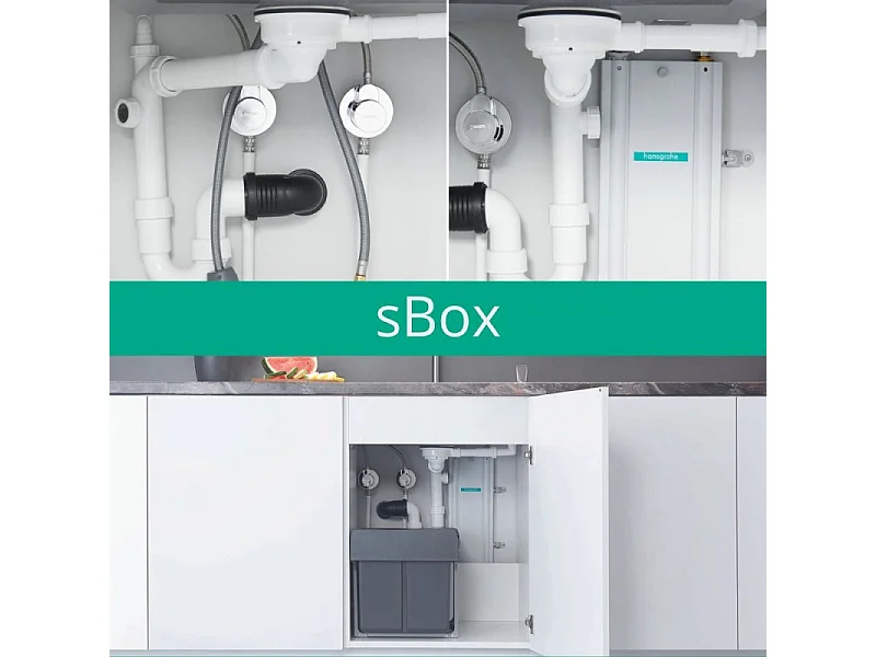 Robinet de cuisine avec douchette HANSGROHE Focus M42 180 sBox 2 jets aspect acier inox