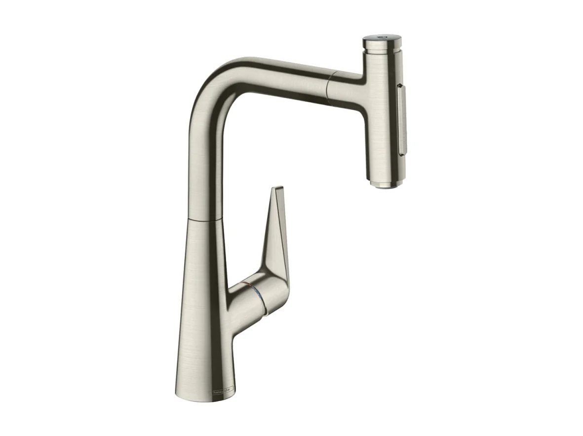 Robinet de cuisine avec douchette HANSGROHE Talis Select M51 220 sBox 2 jets aspect acier inox