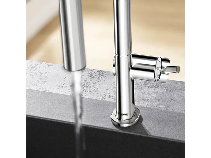 Robinet de cuisine avec douchette HANSGROHE Talis M54 210 sBox 2 jets chromée + nettoyant Briochin