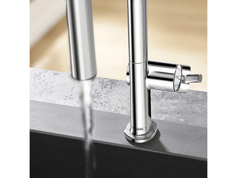 Robinet de cuisine avec douchette HANSGROHE Talis M54 210 sBox 2 jets chromée + nettoyant Briochin