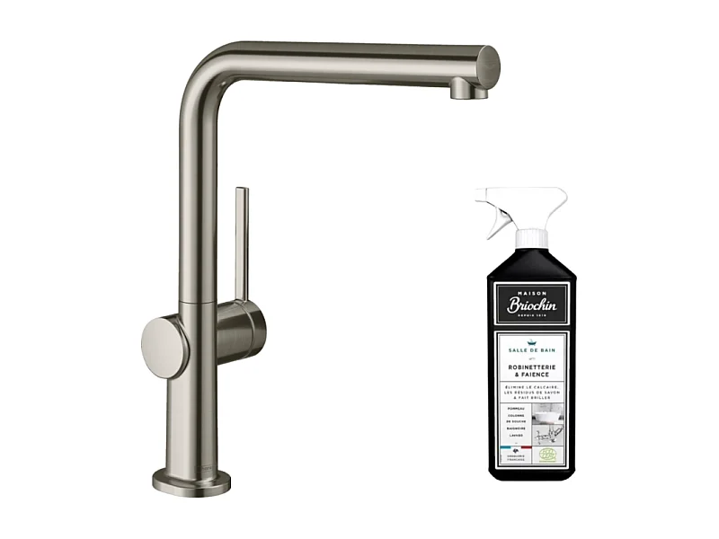 Robinet de cuisine HANSGROHE Talis M54 270 aspect acier inox + nettoyant Briochin