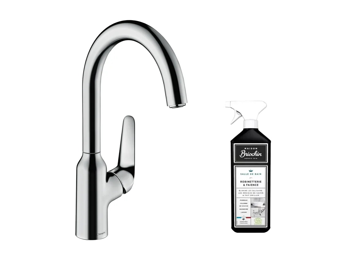 Robinet de cuisine HANSGROHE Focus M42 220 chromé + nettoyant Briochin