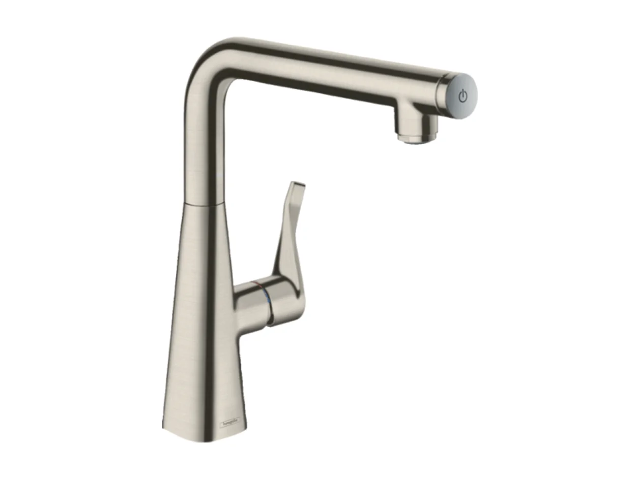 Robinet de cuisine HANSGROHE Metris Select M71 260 aspect acier inox