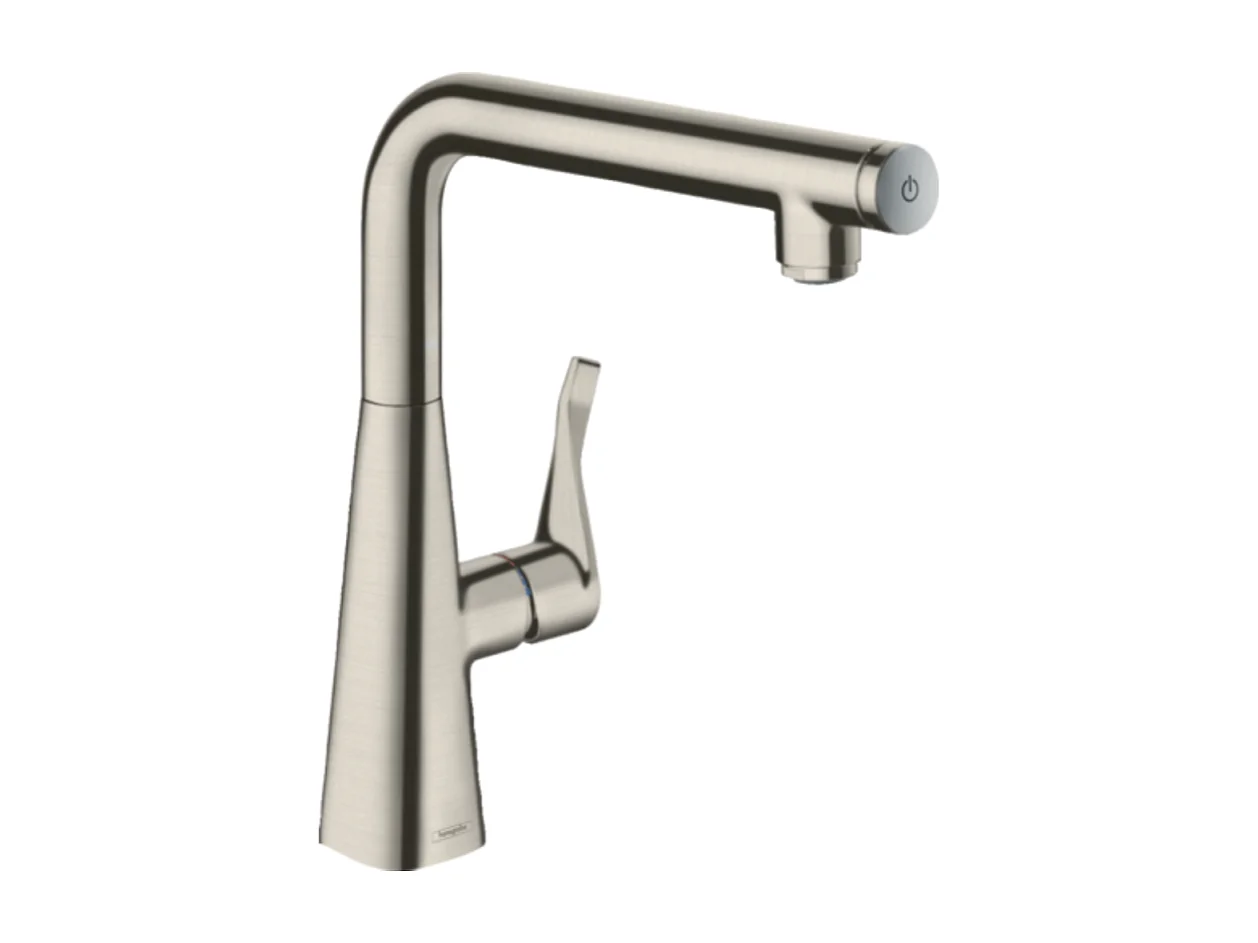 Robinet de cuisine HANSGROHE Metris Select M71 260 aspect acier inox