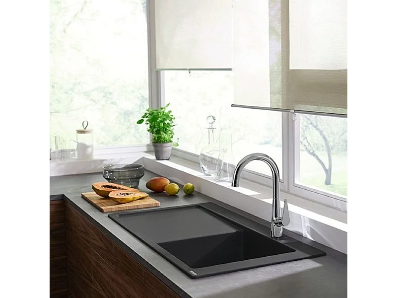 Robinet de cuisine HANSGROHE Talis M51 220 aspect acier inox