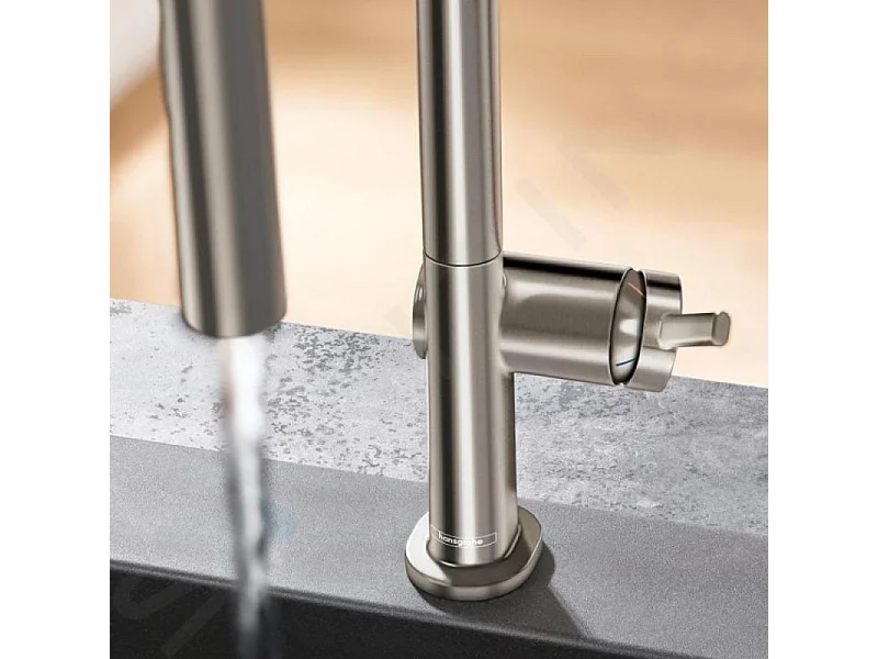 Robinet de cuisine avec douchette HANSGROHE Talis M54 210 aspect acier inox