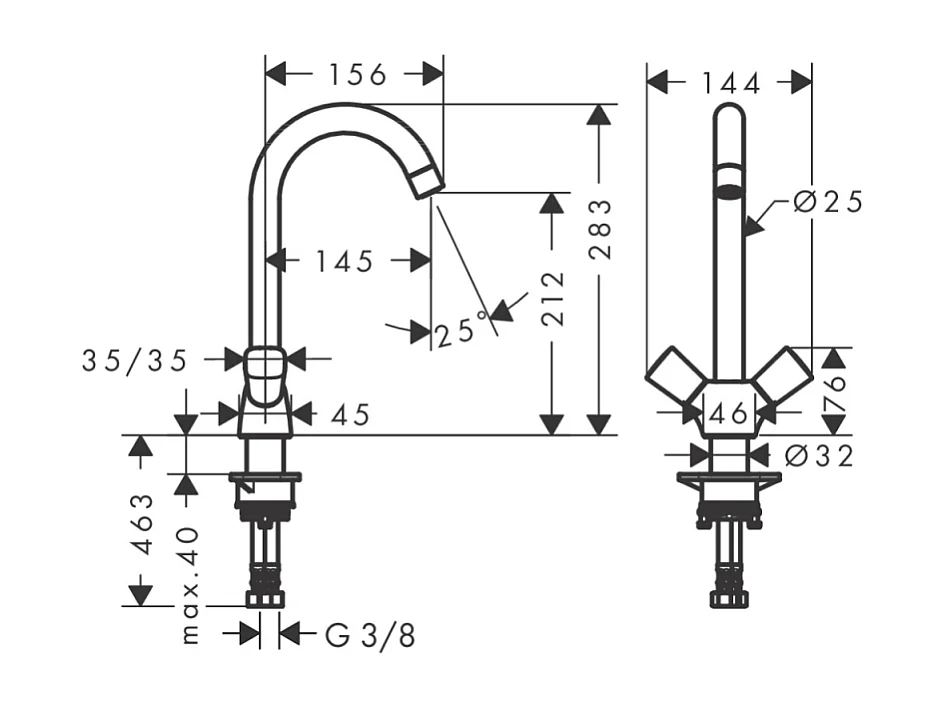 Mélangeur de cuisine HANSGROHE Logis M31 chromé + nettoyant Briochin