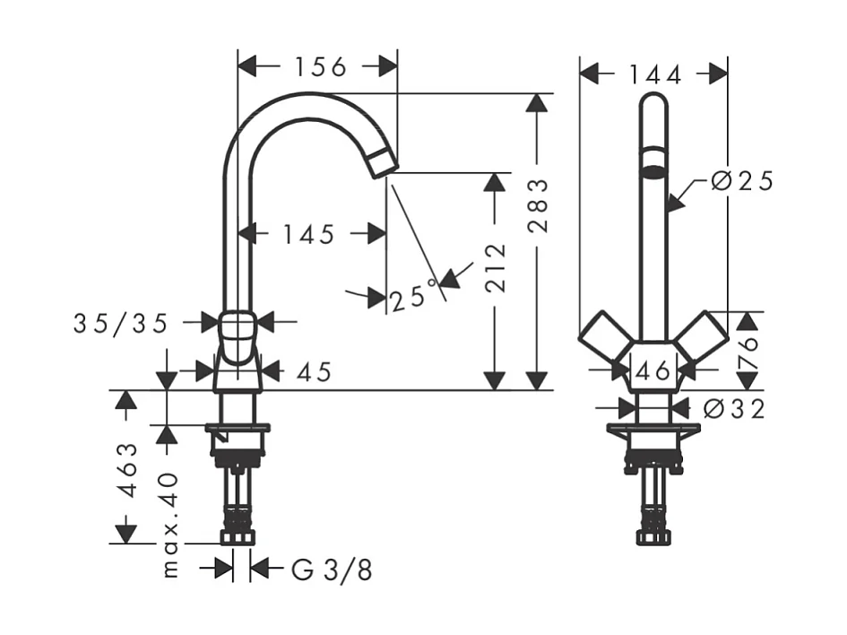 Mélangeur de cuisine HANSGROHE Logis M31 chromé + nettoyant Briochin