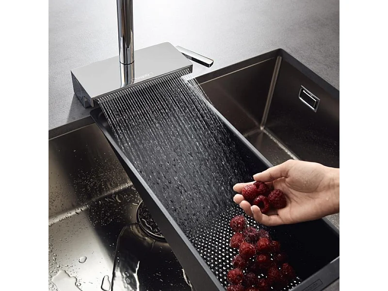 Robinet de cuisine avec douchette HANSGROHE Aquno Select M81 250 sBox 2 jets chromé