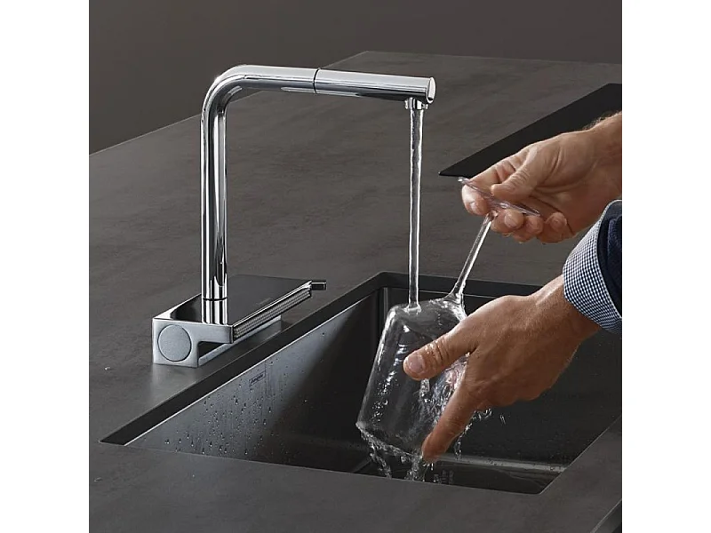Robinet de cuisine avec douchette HANSGROHE Aquno Select M81 250 sBox 2 jets chromé