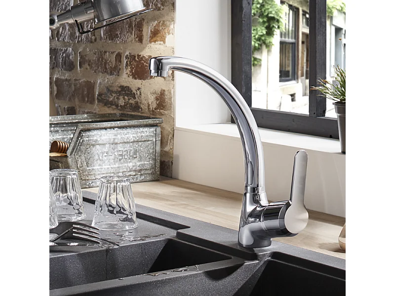 Robinet de cuisine JACOB DELAFON Scoop chromé