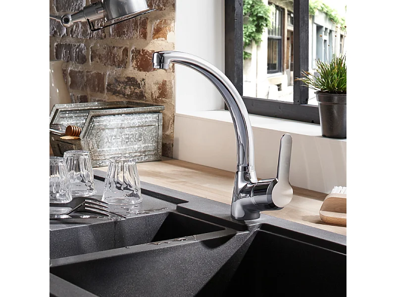 Robinet de cuisine JACOB DELAFON Scoop chromé