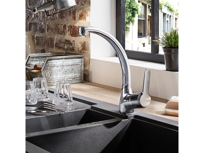 Robinet de cuisine JACOB DELAFON Scoop chromé