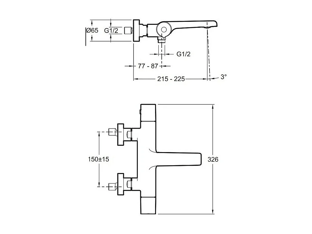 JACOB DELAFON - Mitigeur thermostatique bain-douche mural