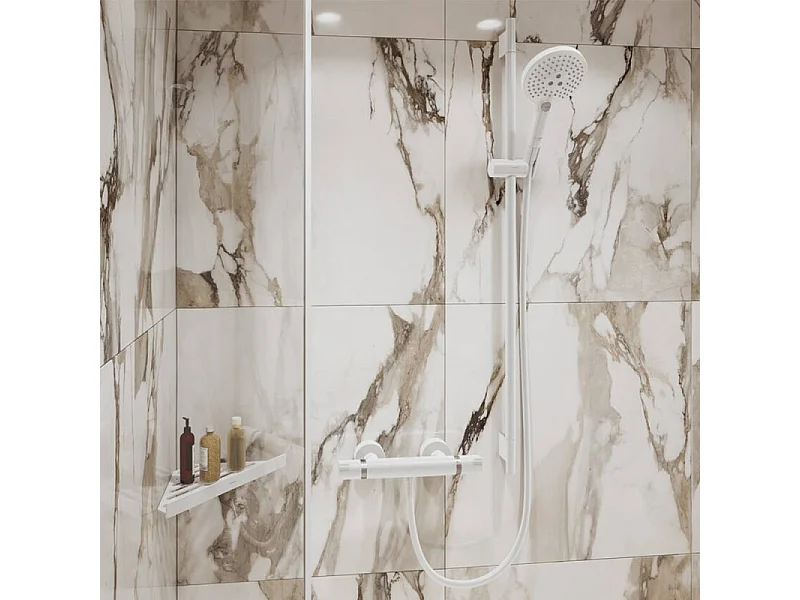 Mitigeur douche thermostatique HANSGROHE Ecostat Comfort blanc mat