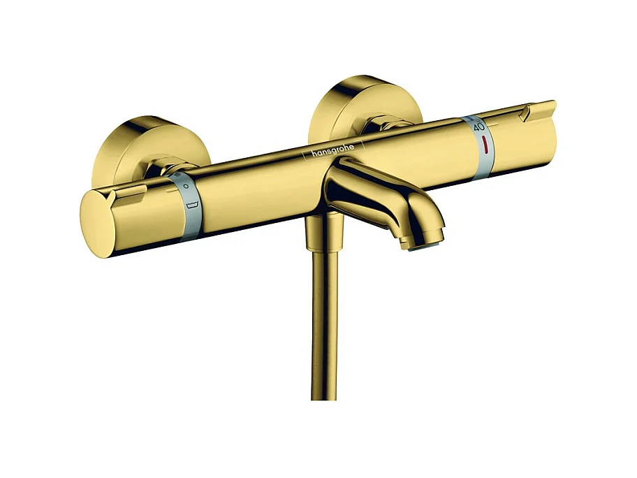 Mitigeur bain douche thermostatique HANSGROHE Ecostat Comfort aspect doré poli