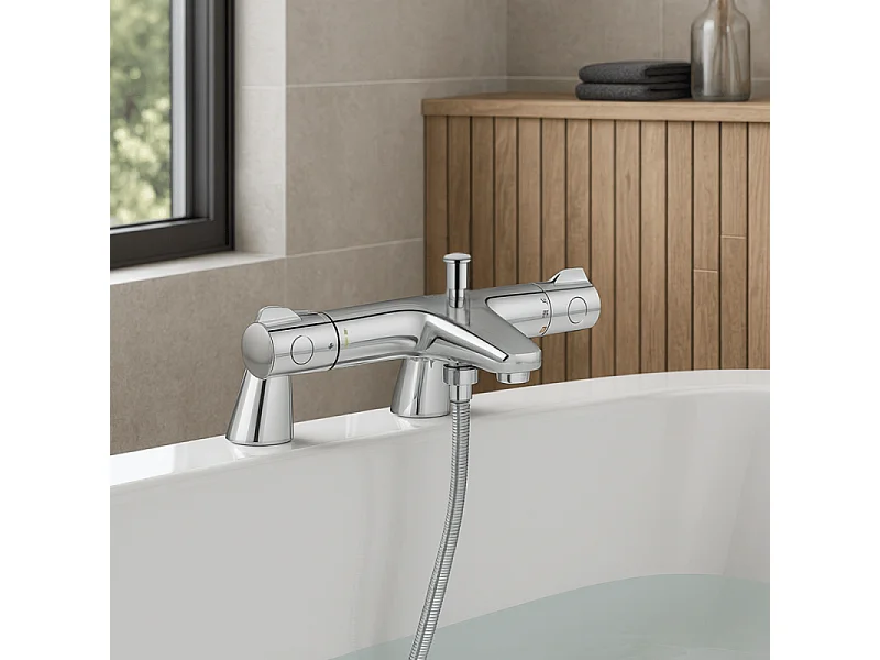 Robinet bain thermostatique GROHE Grohtherm 800 avec colonnettes