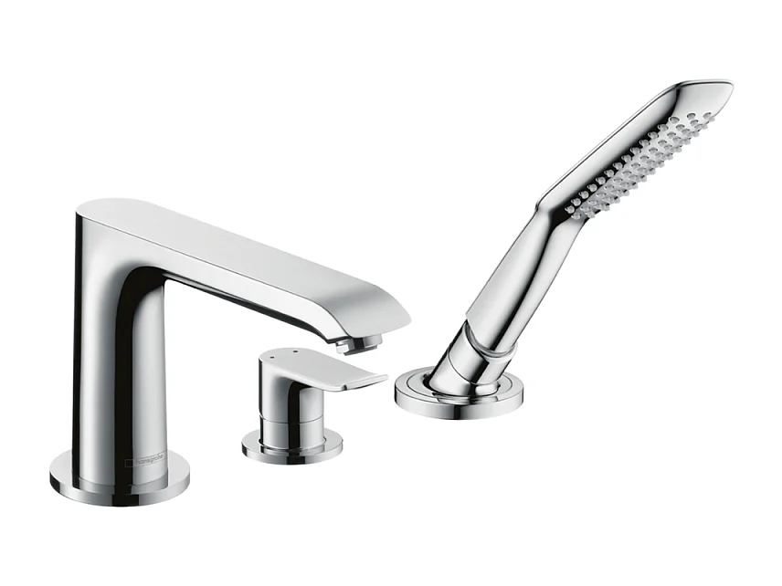 Robinet mitigeur bain douche 4 trous HANSGROHE Metris chromé