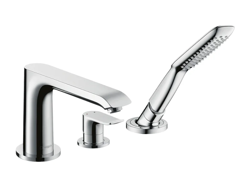 Robinet mitigeur bain douche 4 trous HANSGROHE Metris chromé