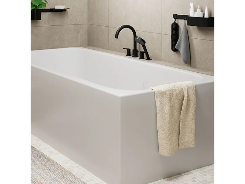 Mezclador de bañera y ducha de 4 orificios negro mate HANSGROHE Vernis Blend