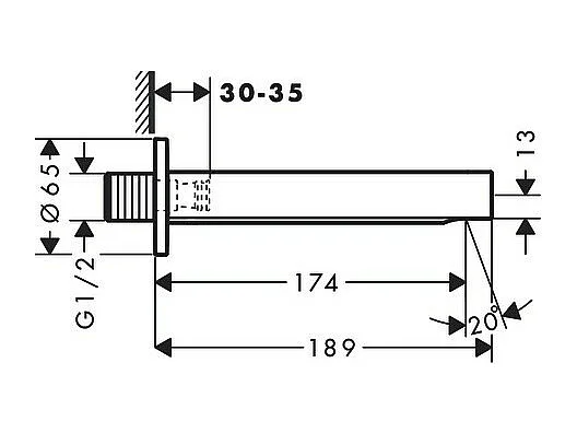 Bec déverseur baignoire HANSGROHE Finoris chromé