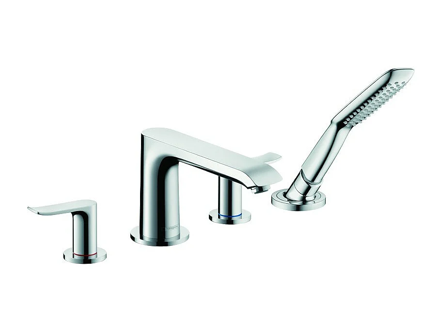 Robinet mélangeur bain douche 4 trous HANSGROHE Metris chromé