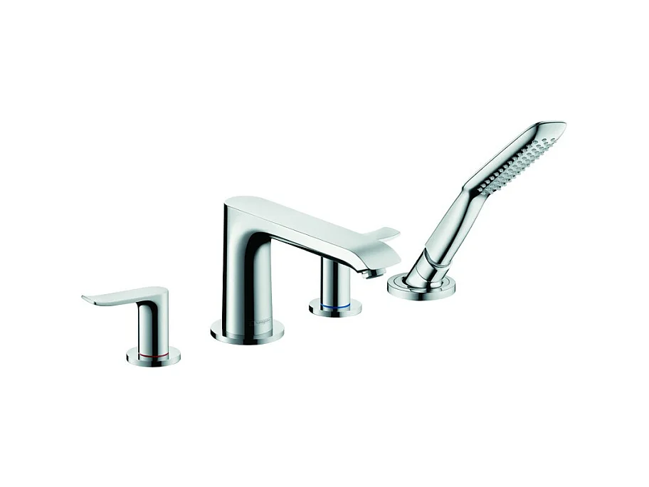 Robinet mélangeur bain douche 4 trous HANSGROHE Metris chromé