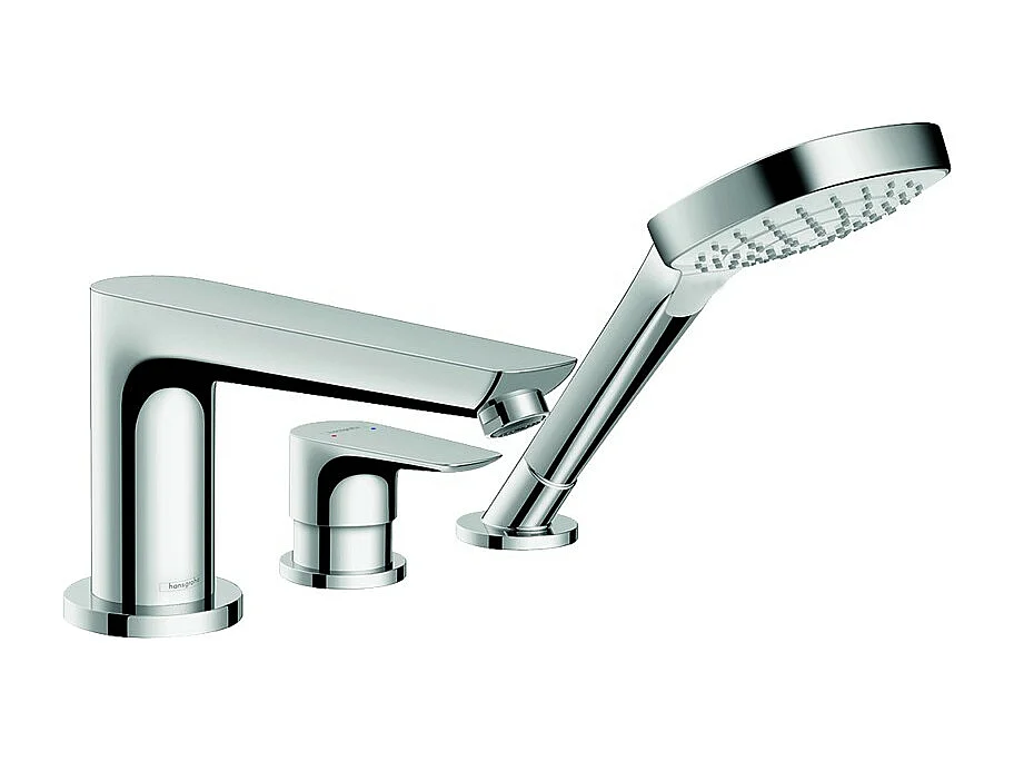 Robinet mitigeur bain douche 3 trous HANSGROHE Talis E chromé