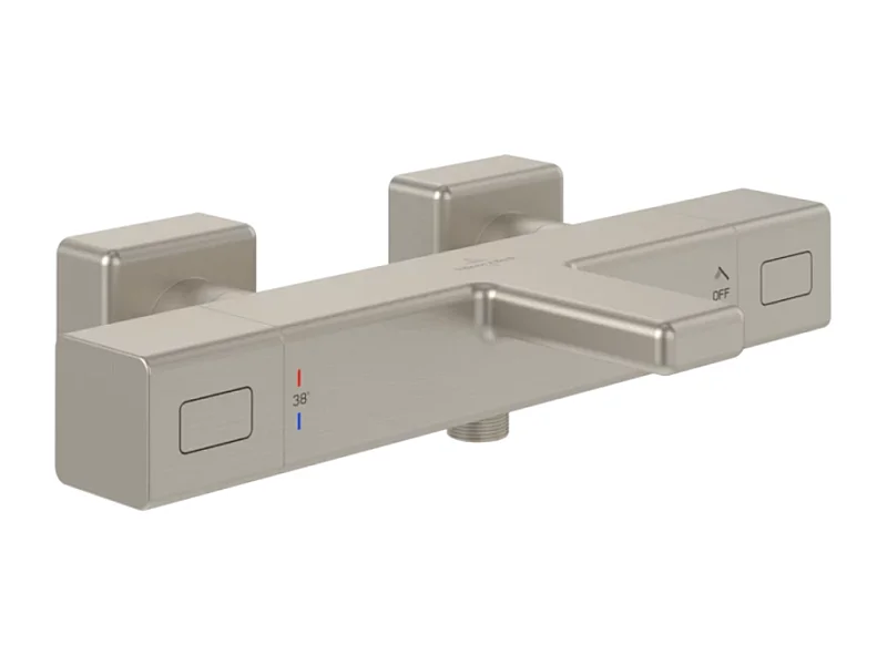 Mitigeur bain douche thermostatique VILLEROY ET BOCH Universal carré Brushed Nickel Matt