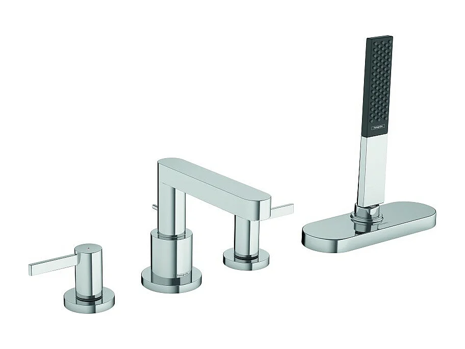 Robinet mélangeur bain douche 4 trous HANSGROHE Finoris sBox chromé