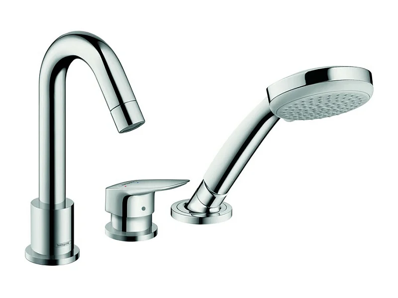Robinet mitigeur bain douche 3 trous HANSGROHE Logis chromé