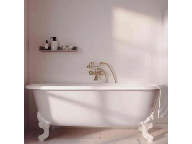 JACOB DELAFON - Mélangeur mural rétro avec douchette Cleo - Or beige