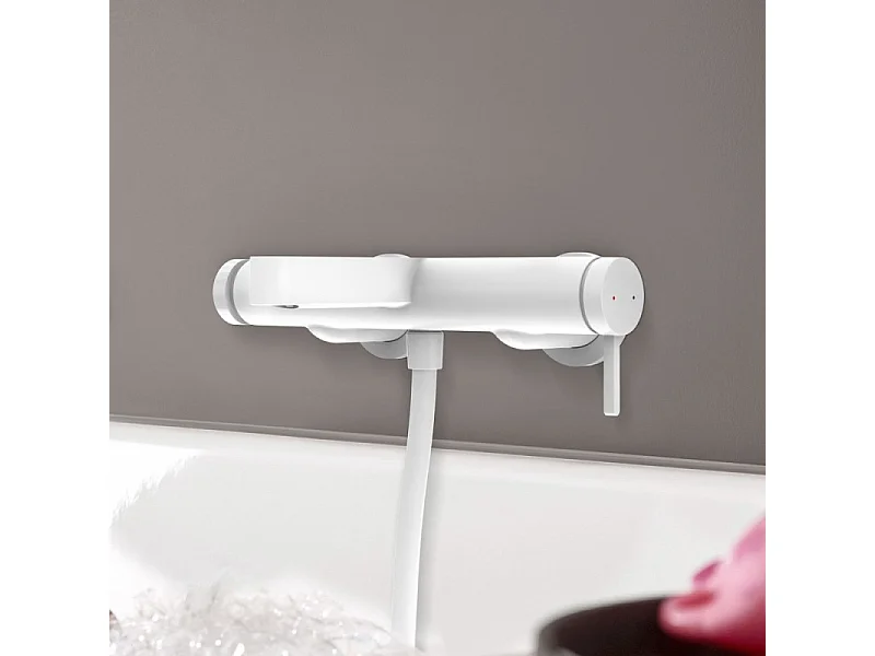 Mitigeur bain douche mécanique HANSGROHE Finoris blanc mat