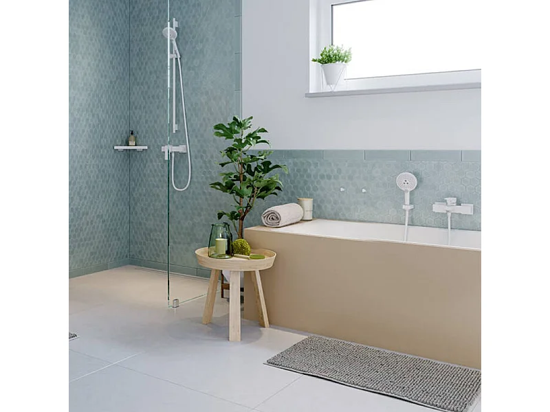 Mitigeur bain douche mécanique HANSGROHE Metropol blanc mat