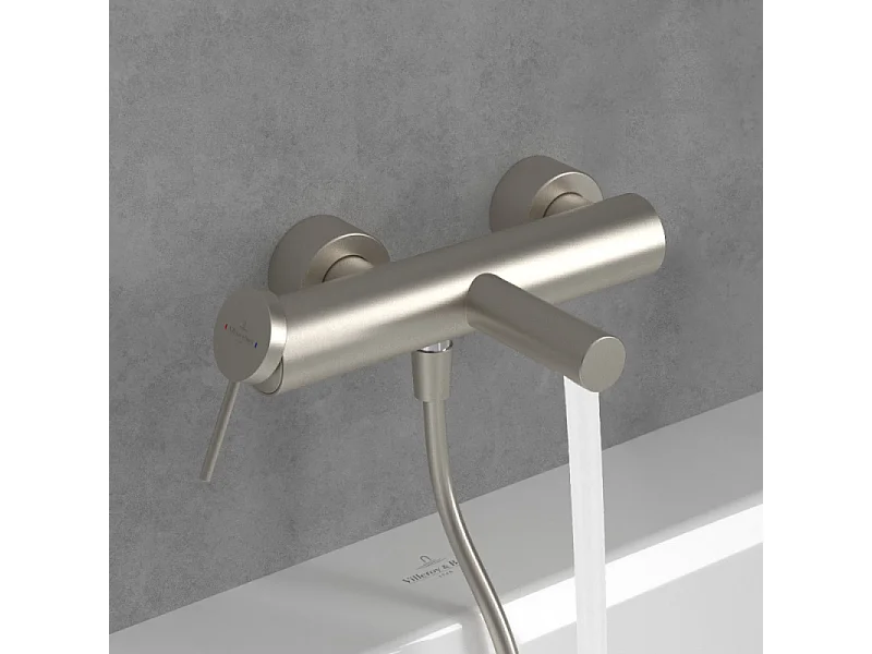 Mitigeur bain douche mécanique VILLEROY ET BOCH Loop & Friends Brushed Nickel Matt