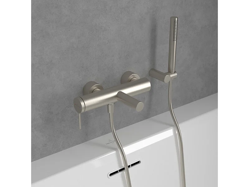 Mitigeur bain douche mécanique VILLEROY ET BOCH Loop & Friends Brushed Nickel Matt