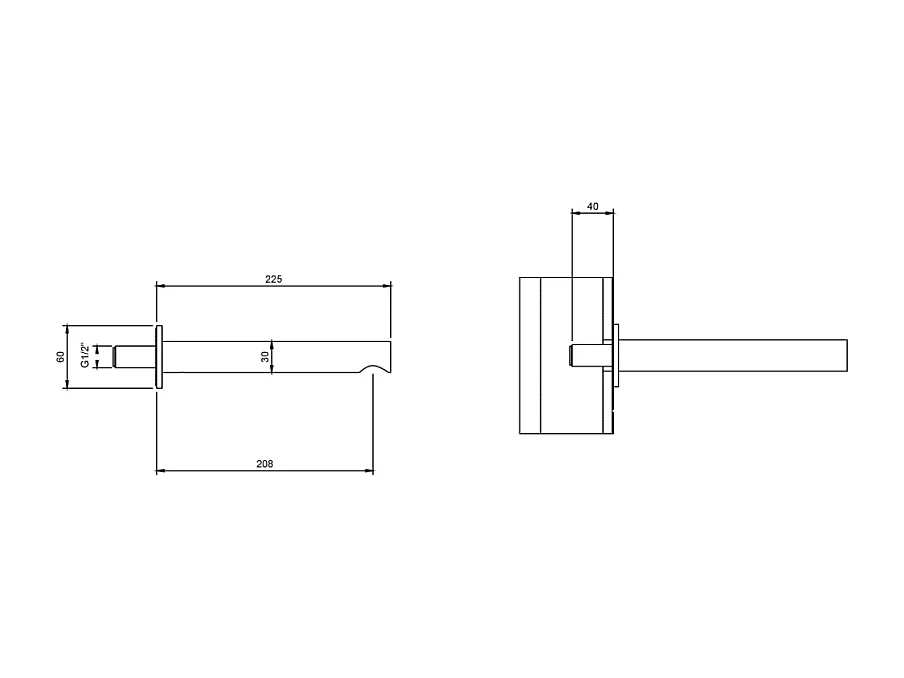 Bec de baignoire VILLEROY ET BOCH Loops & Friends montage mural Brushed Nickel Matt