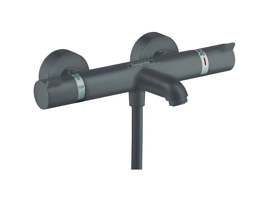 Mitigeur bain douche thermostatique HANSGROHE Ecostat Comfort noir chromé brossé